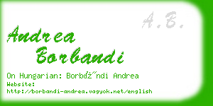 andrea borbandi business card